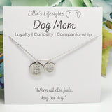 Dog Mom Necklace: Silver