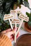 Funny Wooden Plant Markers: Size doesn't matter