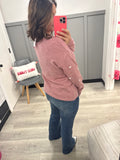 Pom Pom Polka Dot Sweater in Mauve