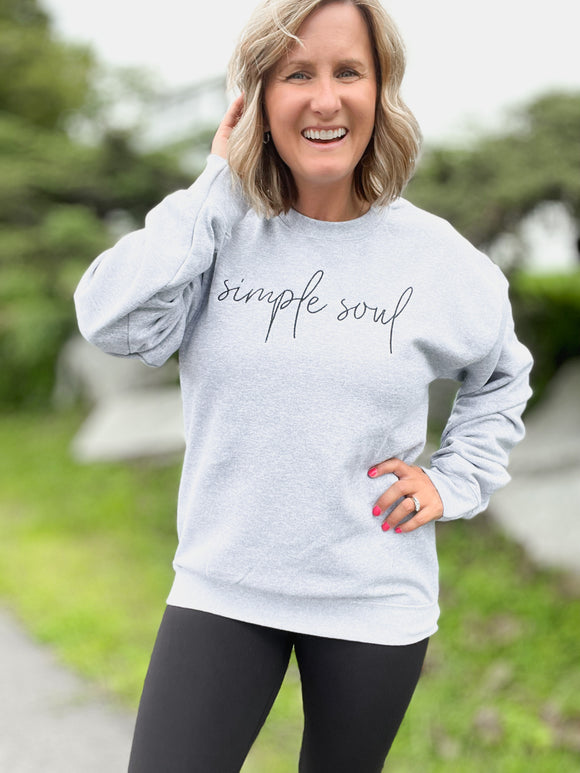 Simple Soul Sweatshirt in Light Grey