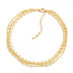 Multi Layer Gold Anklet