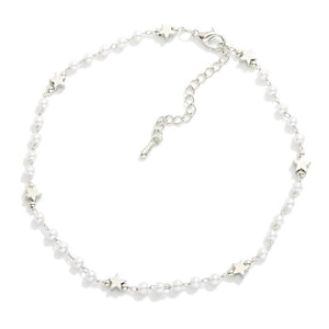 Silver Star Anklet