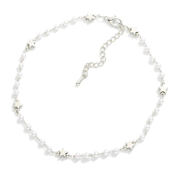 Silver Star Anklet