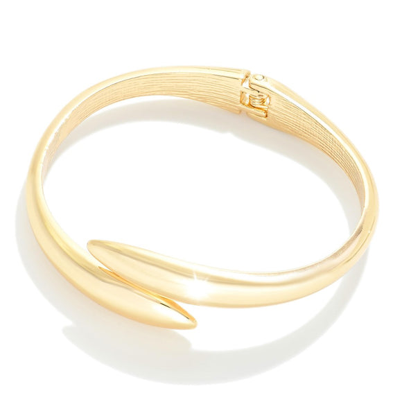 Tapered Hinge Bracelet in Gold