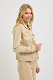 Vintage Wash Jacket in Latte
