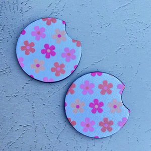 Spring Floral Car Coaster Set