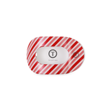 Teleties Flat Round Hair Clip | Small | Candy Cane Crush
