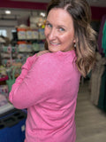 Heather Fuchsia Back to Basics Sweater