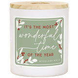 Wonderful Time Green Christmas Soy-Based Candle