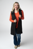 IN STOCK Harlow Long Vest - Black: Small