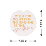 Be The Sunshine Car Coaster Set