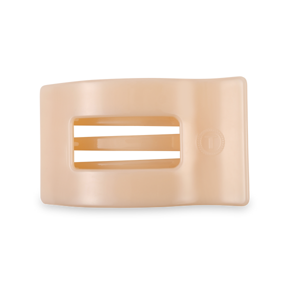 Teleties Flat Rectangle Hair Clip | Medium | Almond Beige