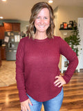 Zoe Marled Burgundy Sweater