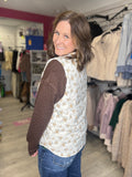 Fall Floral Vest in Ivory
