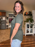 Basic Tunic Tee in Olive