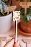 Funny Script Wooden Plant Markers: Forgotten Child