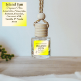 NEW | Hanging Car Diffuser | Island Sun | Made in USA : Round Bottle