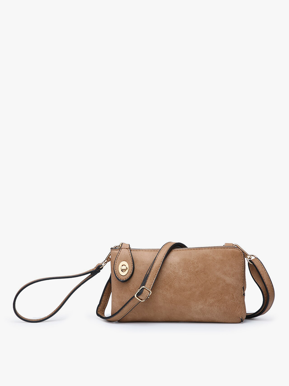 Kendall Crossbody/Wristlet in Mocha