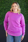 Vintage Wash Pullover in Vivid Orchid