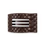 Teleties Flat Rectangle Hair Clip | Medium | Truly Taupe Quilted