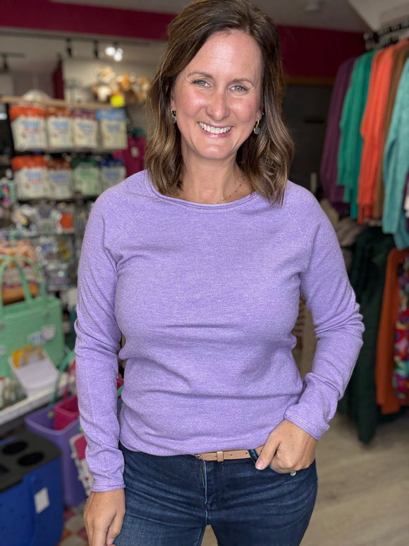 Lavendar Back to Basics Sweater