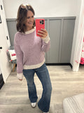 Ultra Soft Stripe Sweater in Berry