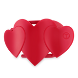 Flat Hair Clip | Large | Red Heart to Heart