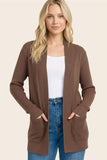 Chocolate Brown Waffle Cardigan