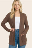 Chocolate Brown Waffle Cardigan
