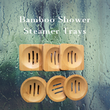 Round Bamboo Shower Steamer Tray