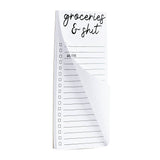 Groceries & shit (wine) snarky printed list pad 50 sheets