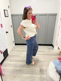 Kamryn Wide Leg Crop in Blackberry