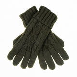 CC Cable Fleece Lined Women's Gloves Burgundy
