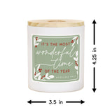 Wonderful Time Green Christmas Soy-Based Candle