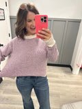 Ultra Soft Stripe Sweater in Berry