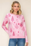 Pink Christmas Tree Sweater