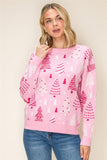 Pink Christmas Tree Sweater