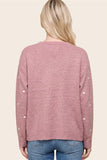 Pom Pom Polka Dot Sweater in Mauve