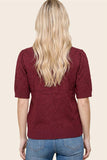 Diamond Pattern Sweater in Wine