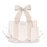 Case-Mate Latte Gingham Bow Jelly Tote Bag