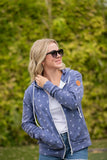 Full Zip Hoodie in Nautical Navy
