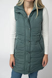 Harlow Long Vest in Teal