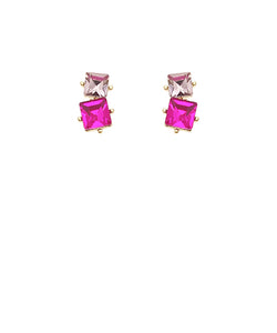 Spicy Pink Gemstone Studs