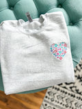 Paw Heart Custom Embroidered Sweatshirt