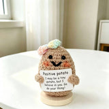 Handmade Crochet Potato Figurine Desk Ornament Home Decor: Potato Figurine
