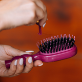 Mini Boar Bristle Hair Brush - Mulberry