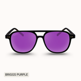Briggs - Women's Polarized Small/ Medium Aviator: Purple