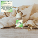 Hanging Car Diffusers | Cucumber Melon | Made in USA: Round Bottle