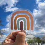 Multicolor Rainbow - Clear Sticker