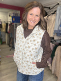 Fall Floral Vest in Ivory